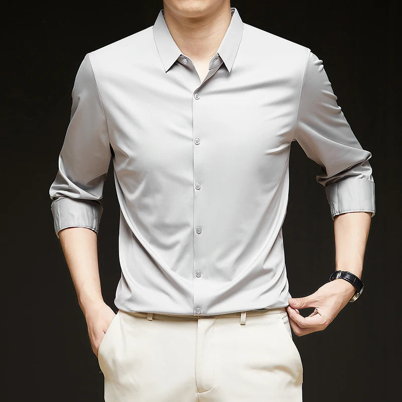 Premium Men’s Ultra-Stretch Dress Shirt