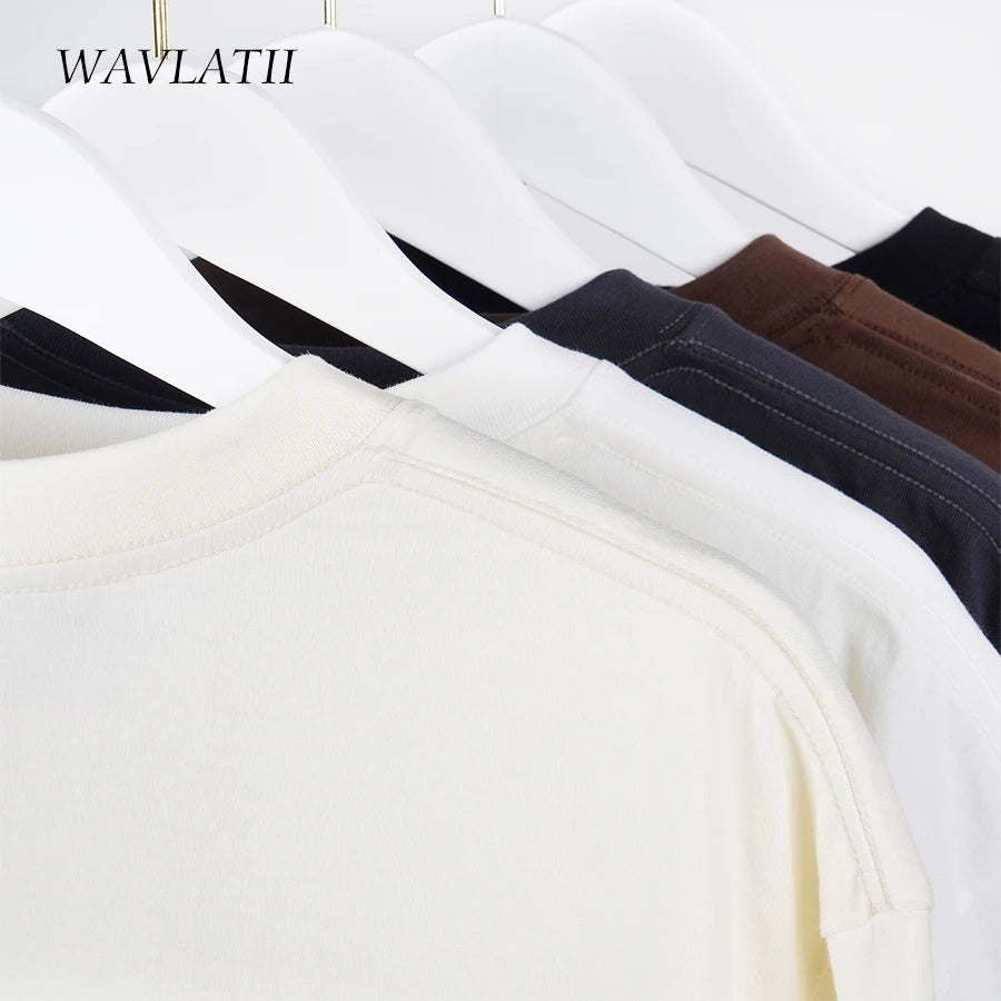 WAVLATII Unisex Oversized Summer T-Shirt