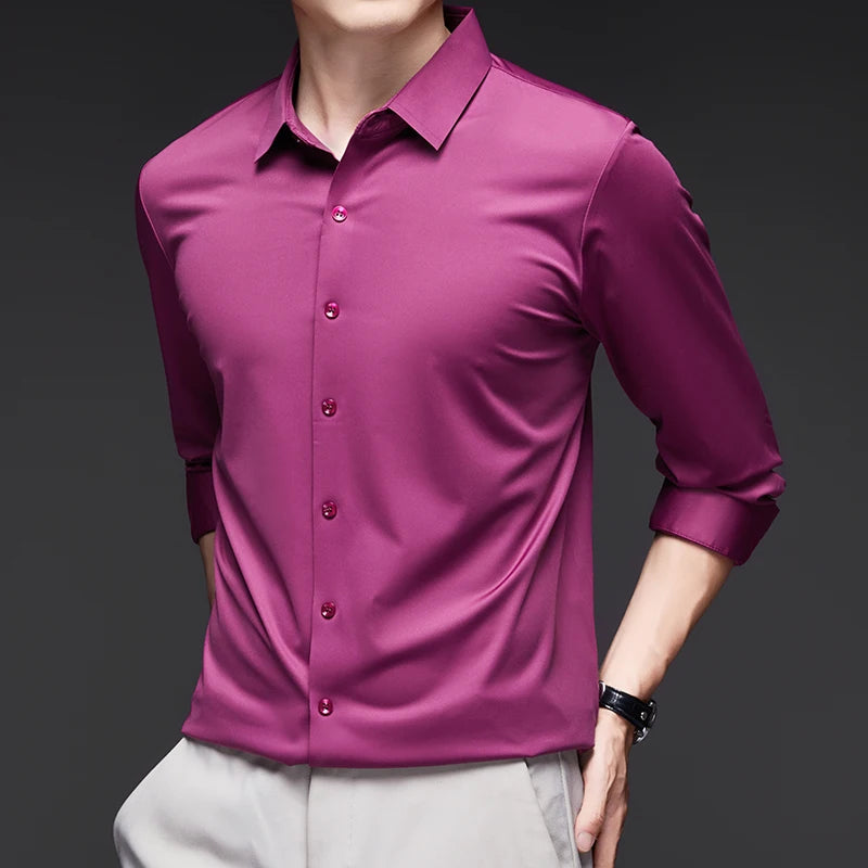 Premium Men’s Ultra-Stretch Dress Shirt