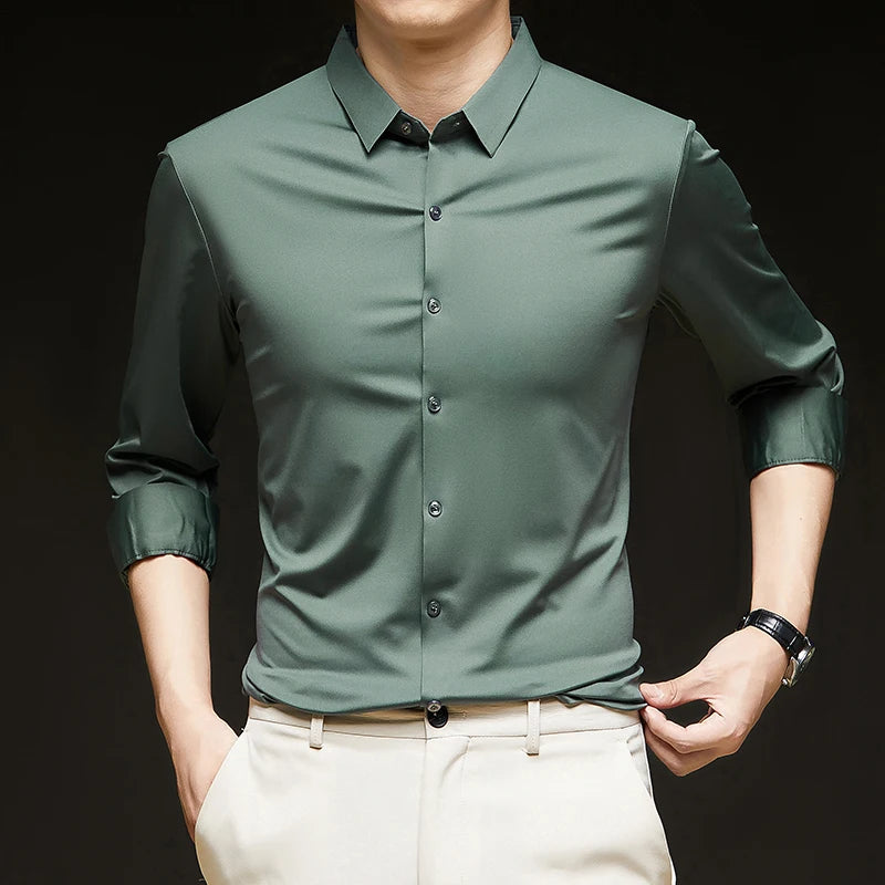 Premium Men’s Ultra-Stretch Dress Shirt
