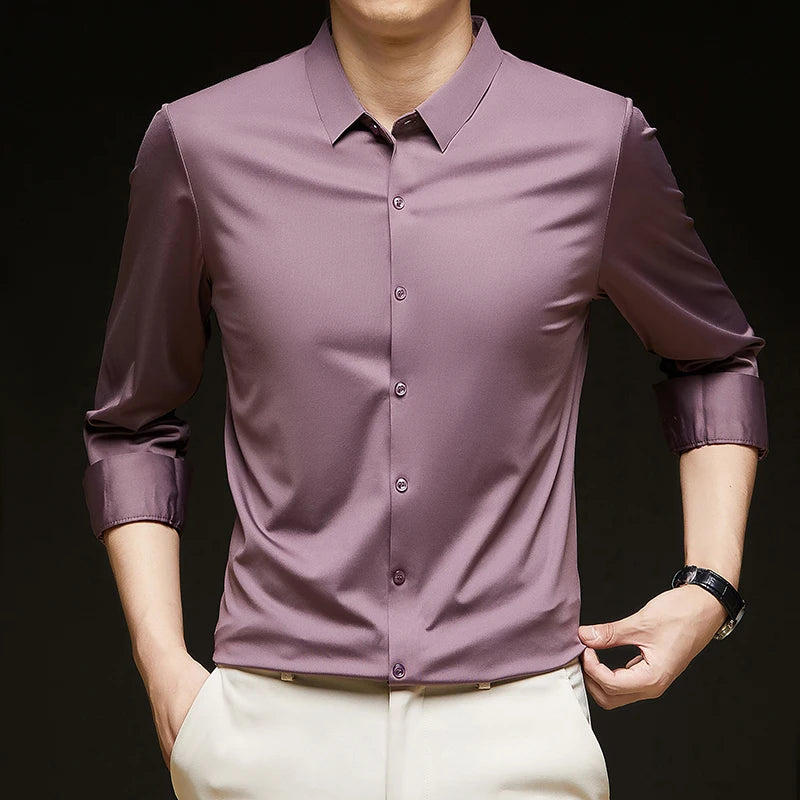 Premium Men’s Ultra-Stretch Dress Shirt