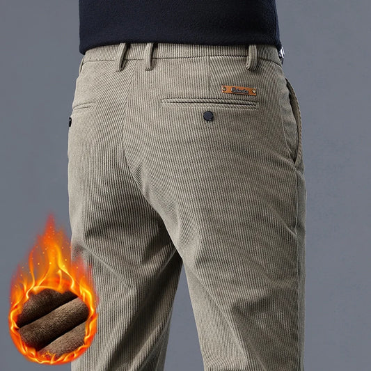 Men's Fleece Corduroy Winter Pants