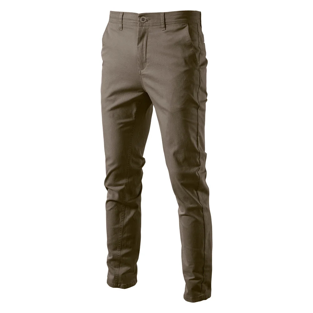 AIOPESON Cotton Slim Fit Men Trousers