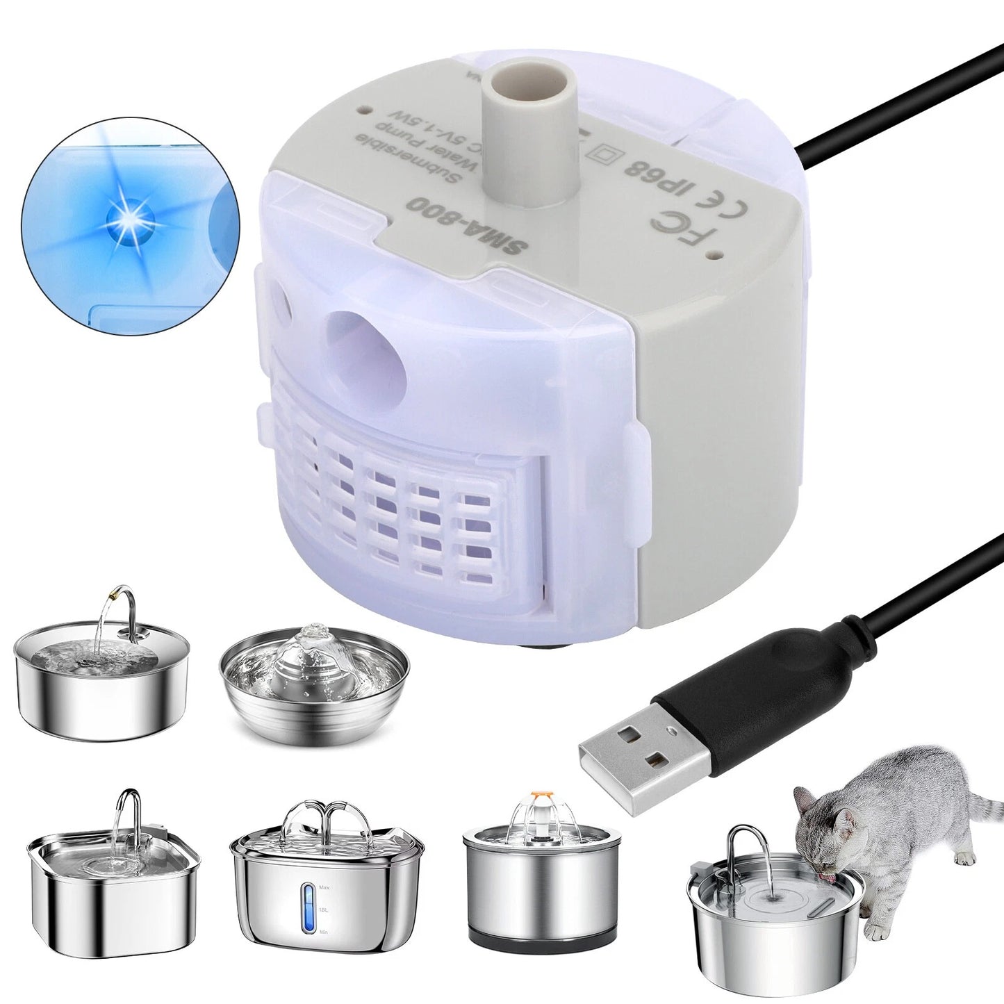 Pet Water Fountain Replacement Pump