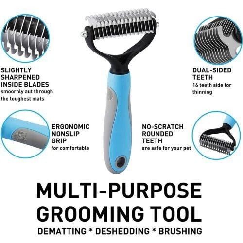 Double-Sided Dog Grooming Brush