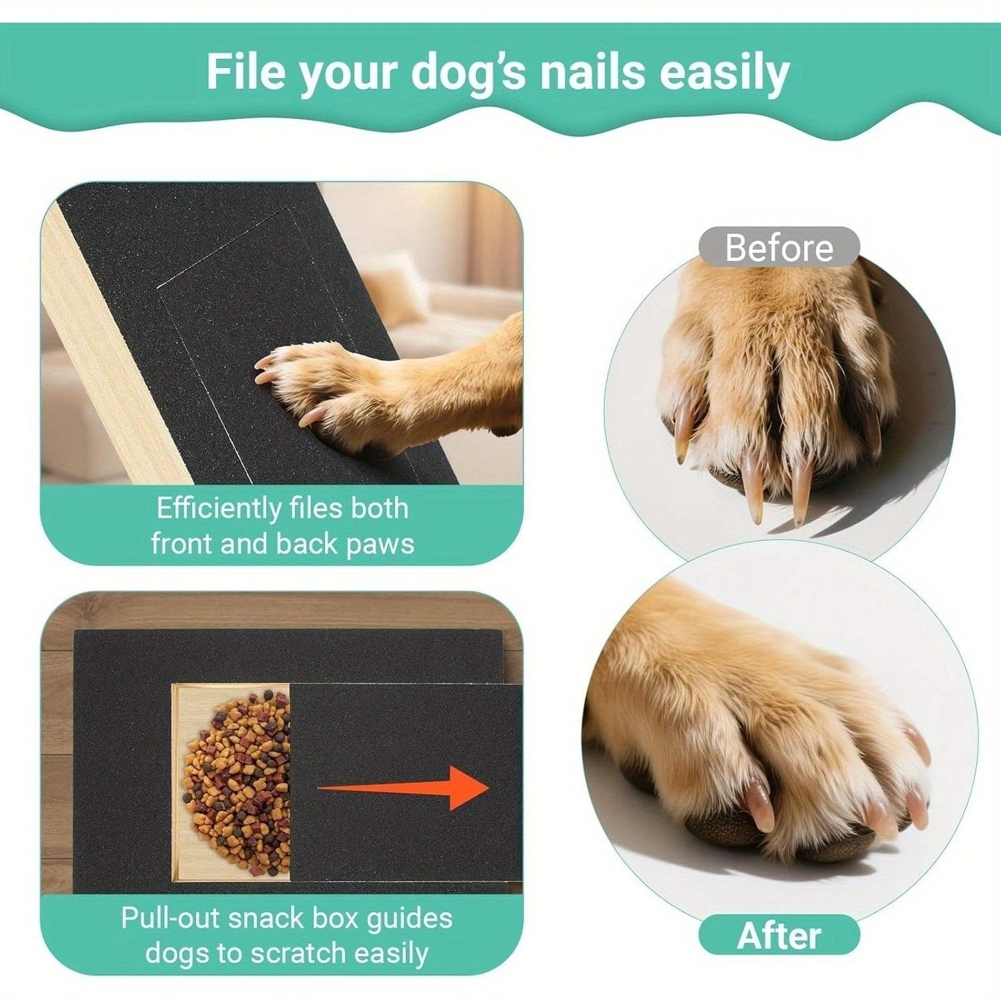 Wood Dog Nail Scratch Pad
