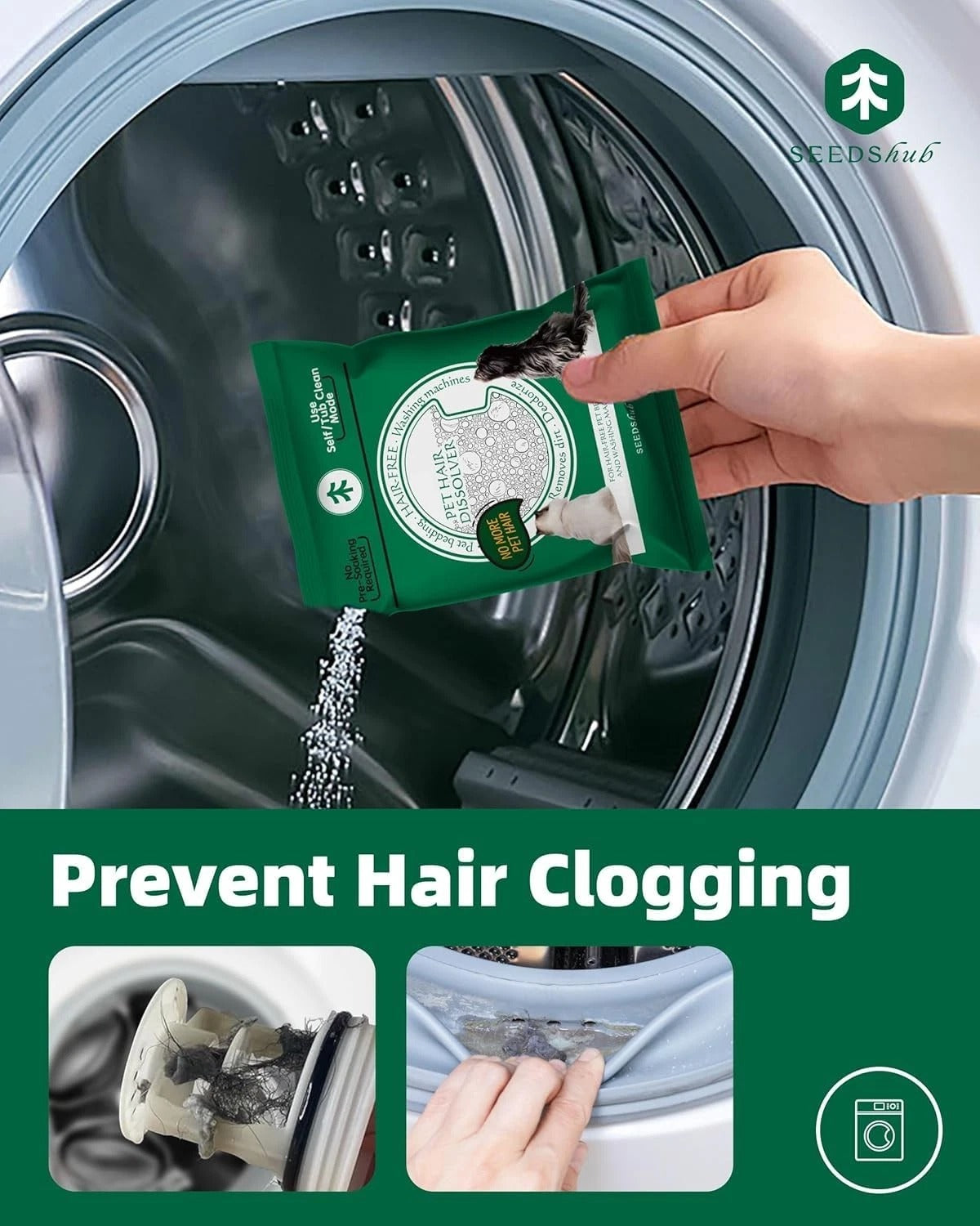 Pet Hair Washing Machine Dissolver