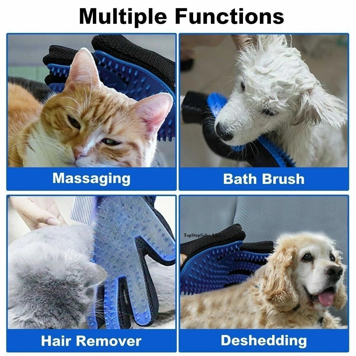 Pet Grooming Hair Removal Gloves