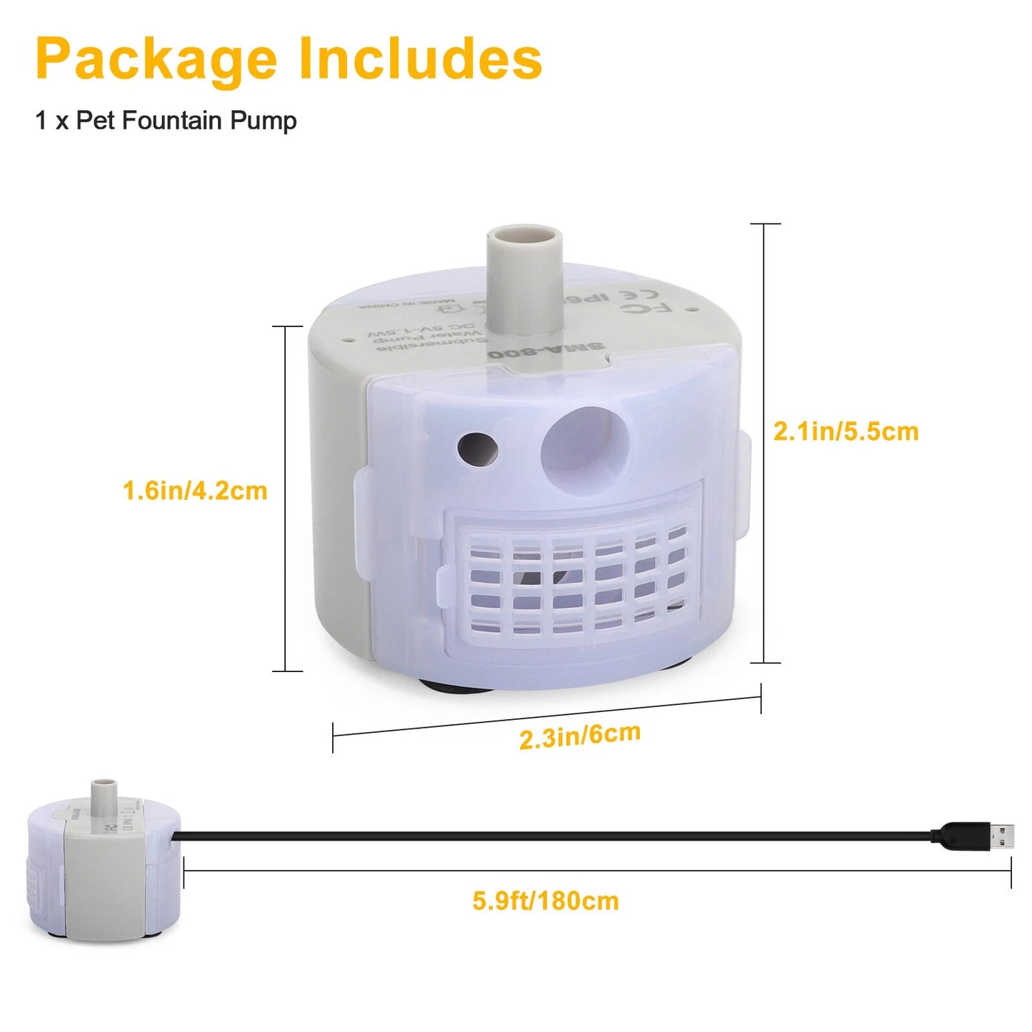 Pet Water Fountain Replacement Pump