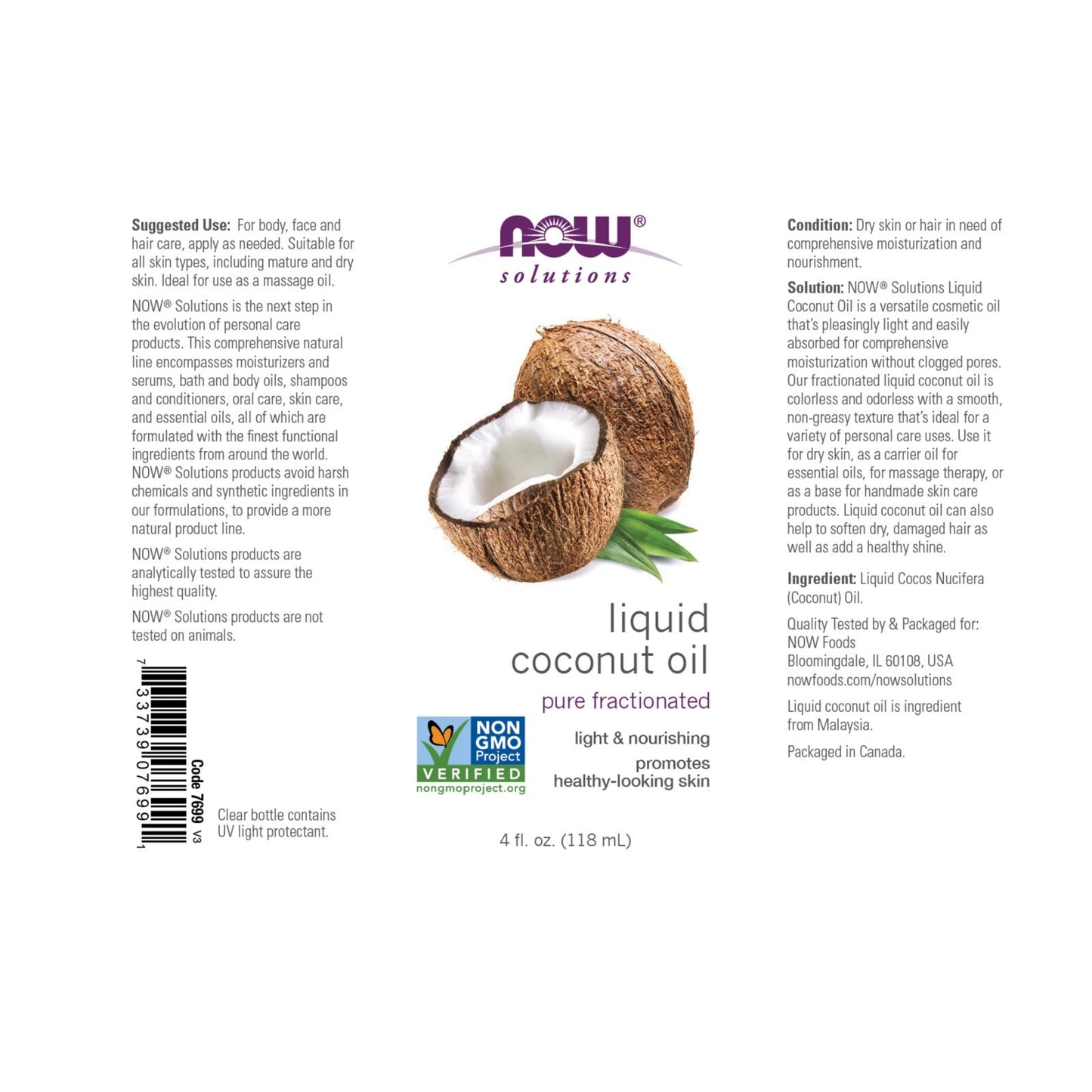 NOW Foods Liquid Coconut Oil
