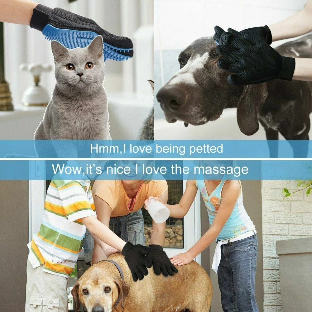 Pet Grooming Hair Removal Gloves