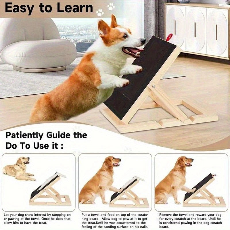 Wood Dog Nail Scratch Pad